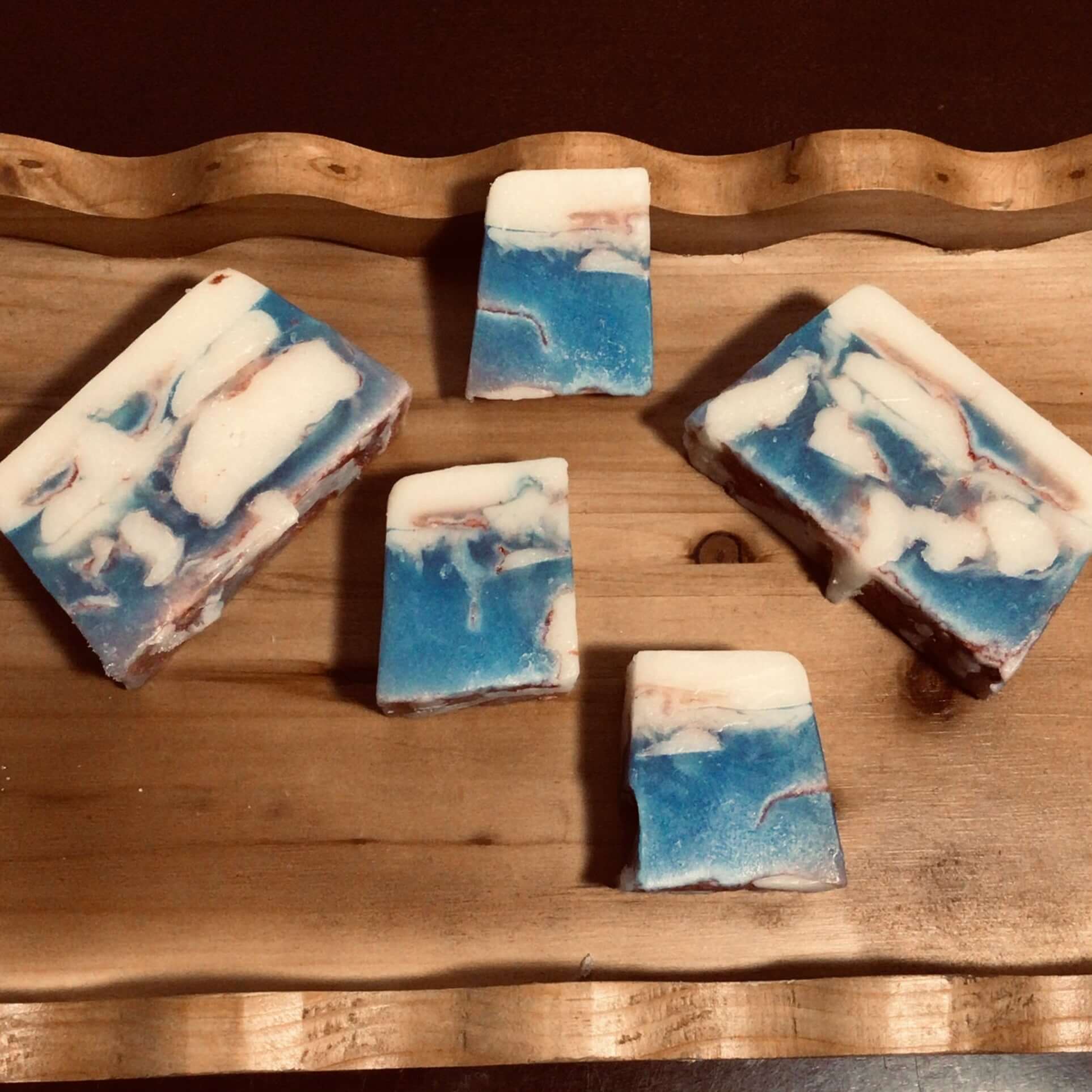 handmade organic glycerin bars of pure ingredients to soften skin and infuse soothing aromas into each self care session