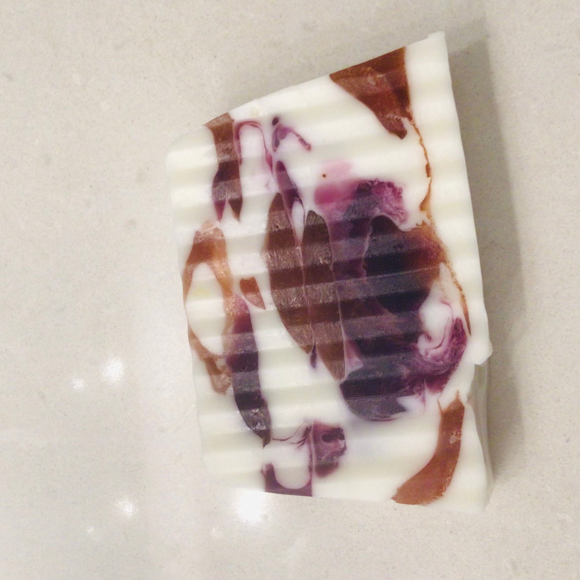 Goats Milk Cream Facial Bar close-up swirl detail - natural handcrafted soap