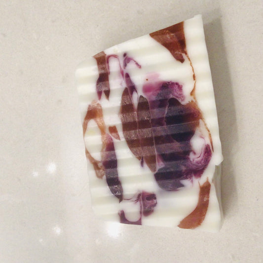 Goats Milk Cream Facial Bar close-up swirl detail - natural handcrafted soap