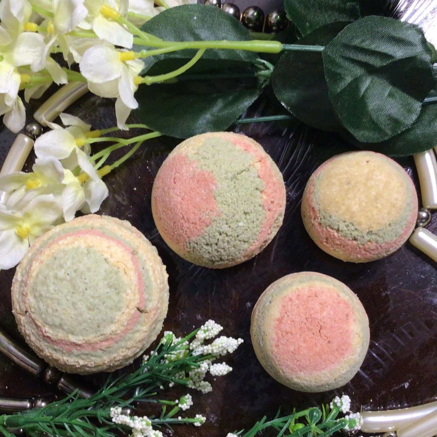 handmade organic bath bombs made with pure ingredients to soften water and infuse soothing aromas into each self-care session