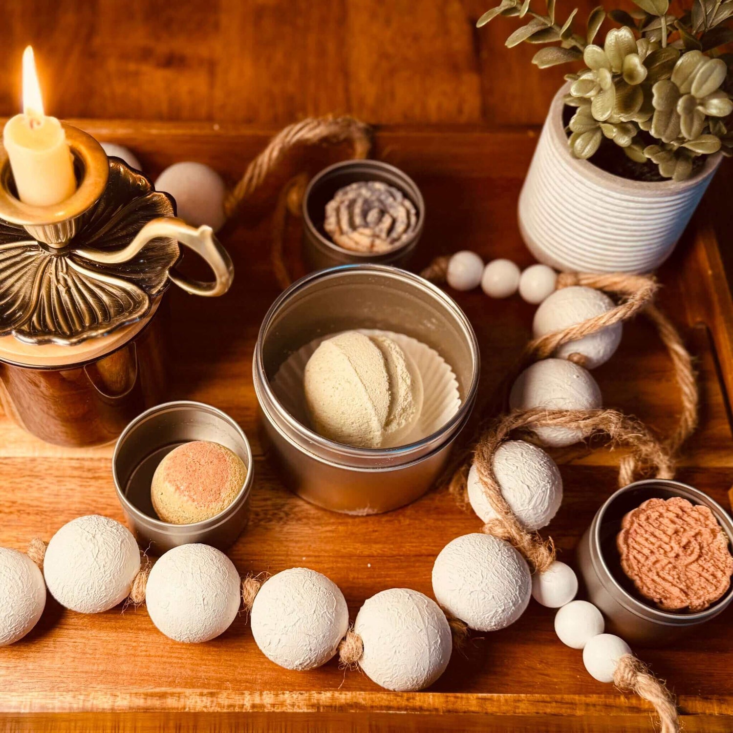 handmade organic bath bombs made with pure ingredients to soften water and infuse soothing aromas into each self-care session