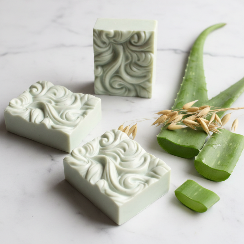 Marble with aloe and oats