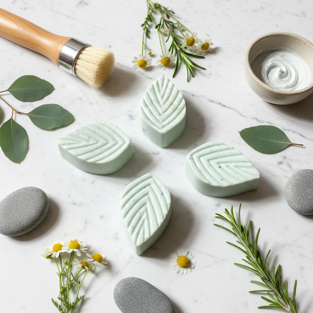 Marble with botanicals