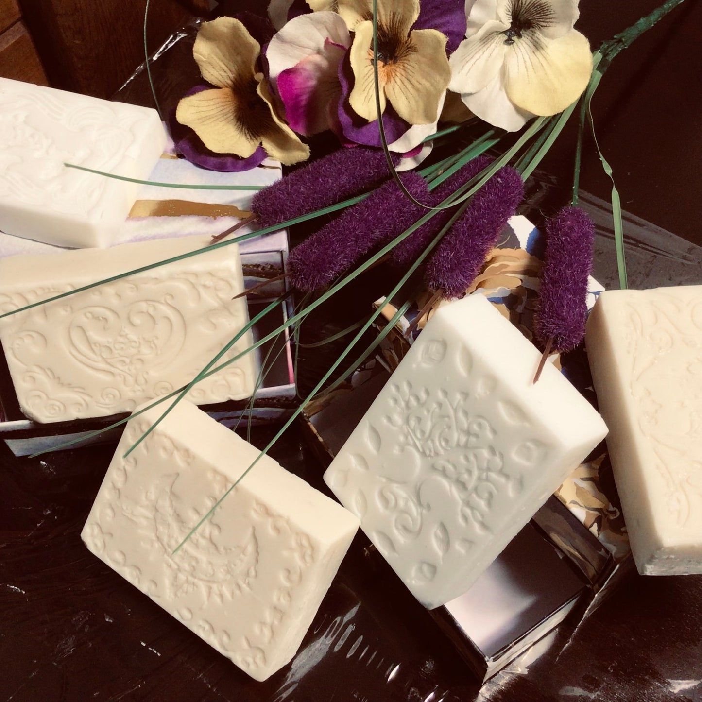 Handcrafted Soaps by SynEb Creamy Patterned Body Bar