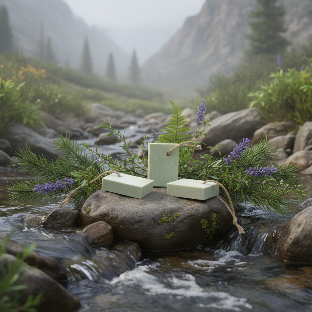 River rock near mountain stream