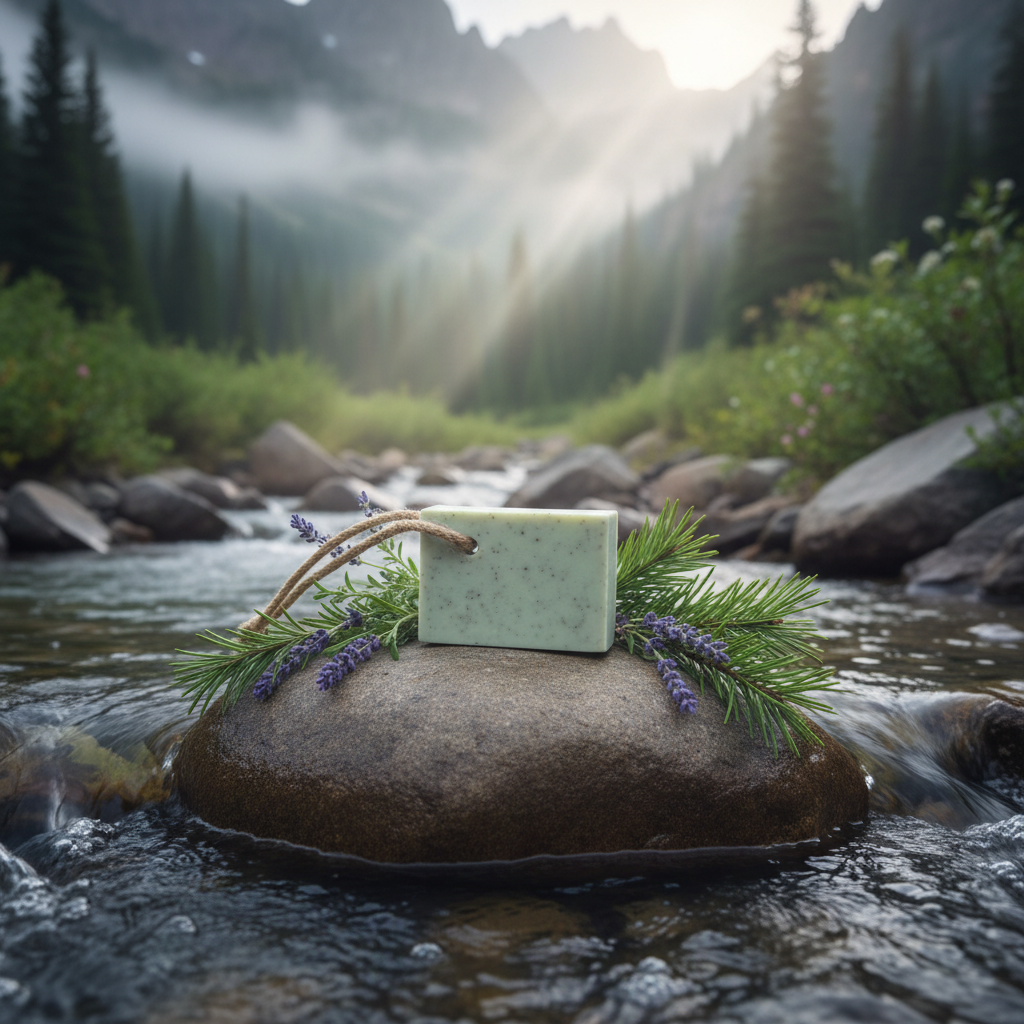 River rock near mountain stream