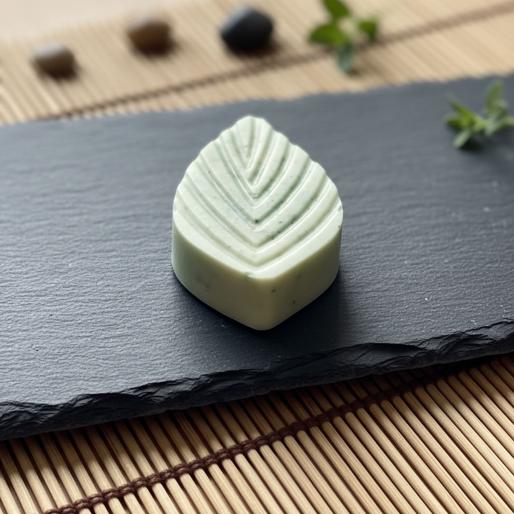 Slate stone with bamboo