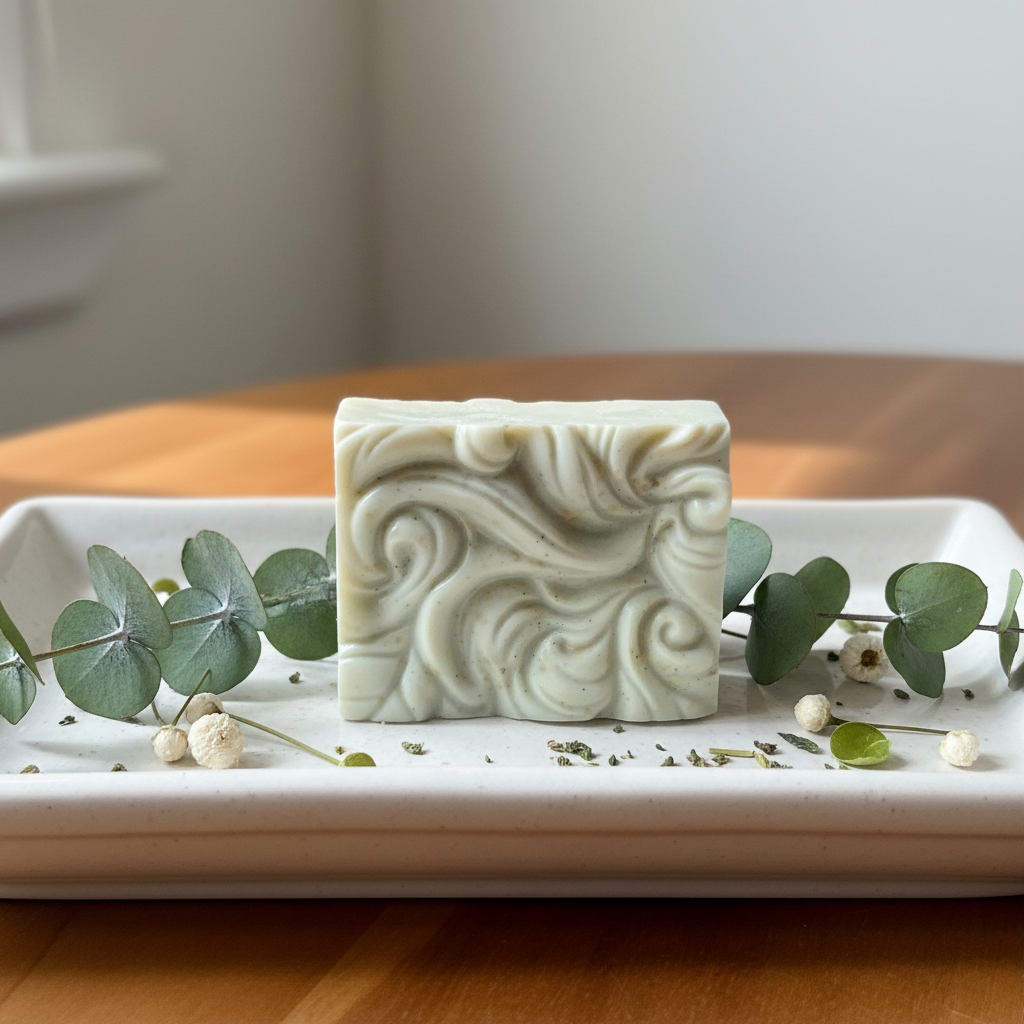 Spa tray with botanicals