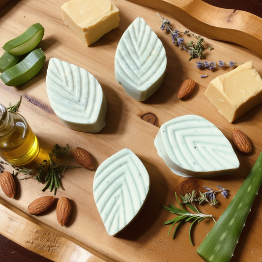 Travel bars with almonds, cocoa butter, aloe vera